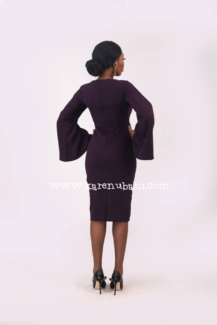 Dark Purple Dress - Karen Ubani Apparel